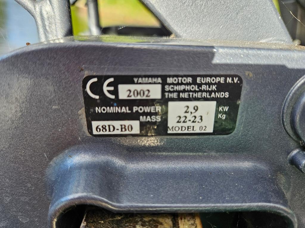 Yamaha 4pk kortstaart buitenboordmotor, Watersport en Boten, Buiten- en Binnenboordmotoren, Ophalen, Gebruikt, Minder dan 5 pk