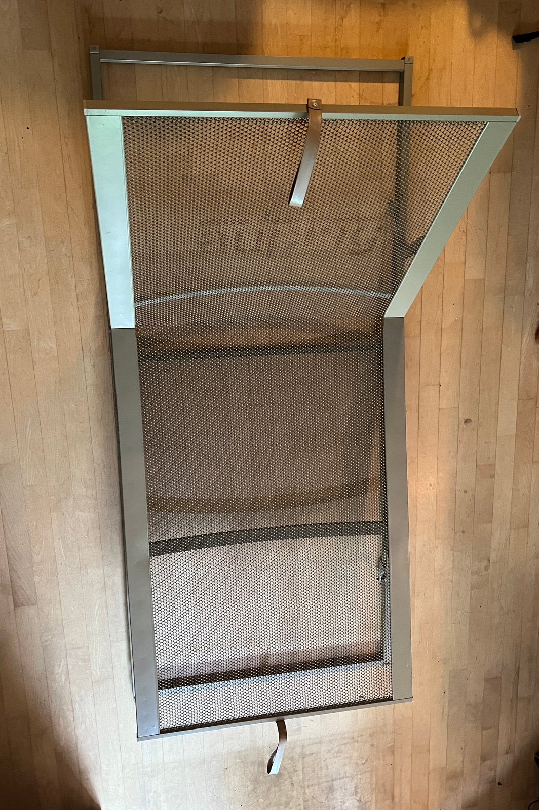 Handverstelbare Auping spiraalbodem 90x200 cm - Superstaat, Ophalen, 90 cm, Eenpersoons, Beige