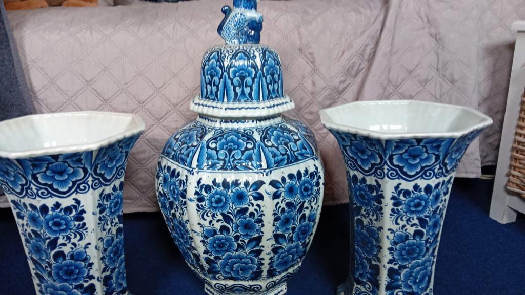 Delfst blauw kast stel, Antiek en Kunst, Ophalen