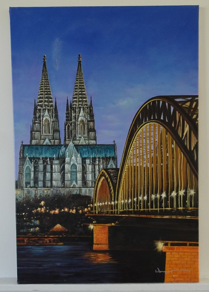 Klassiek Schilderij van Keulen - Acrylverf op Doek, Ophalen