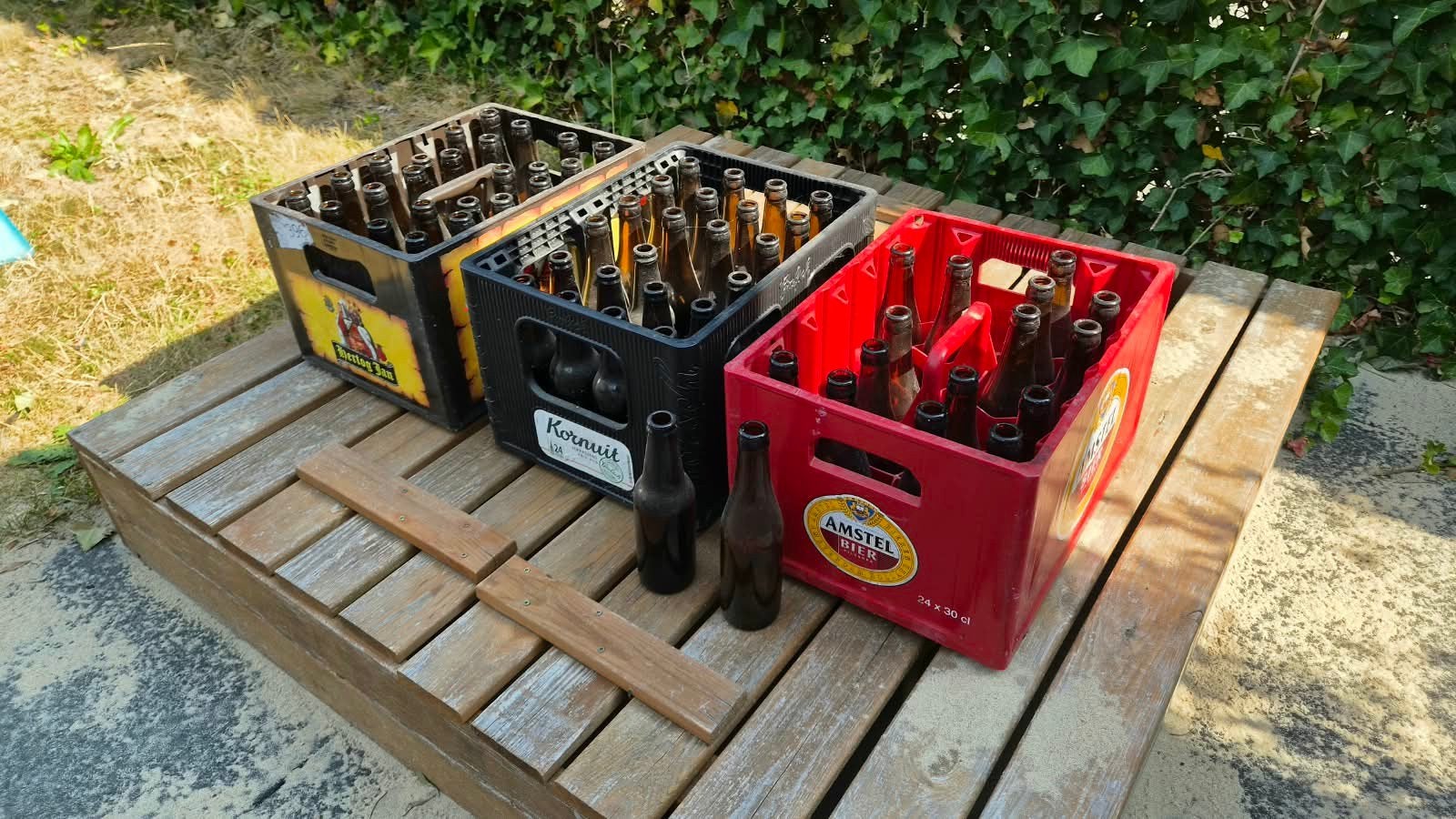 Set bruine bierflesjes (68x) voor zelfbrouwers van bier, Ophalen, Zo goed als nieuw