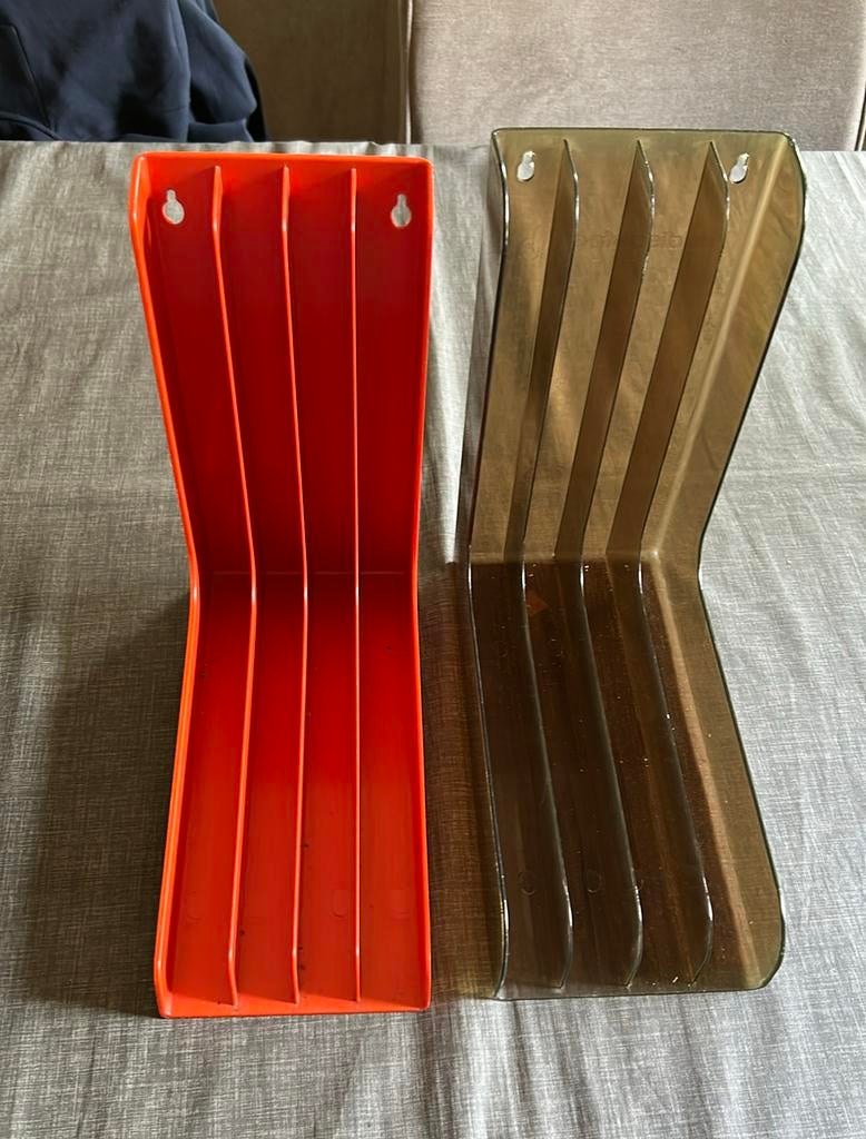 twee vintage LP houders, Verzamelen, Retro, Ophalen, Huis en Inrichting