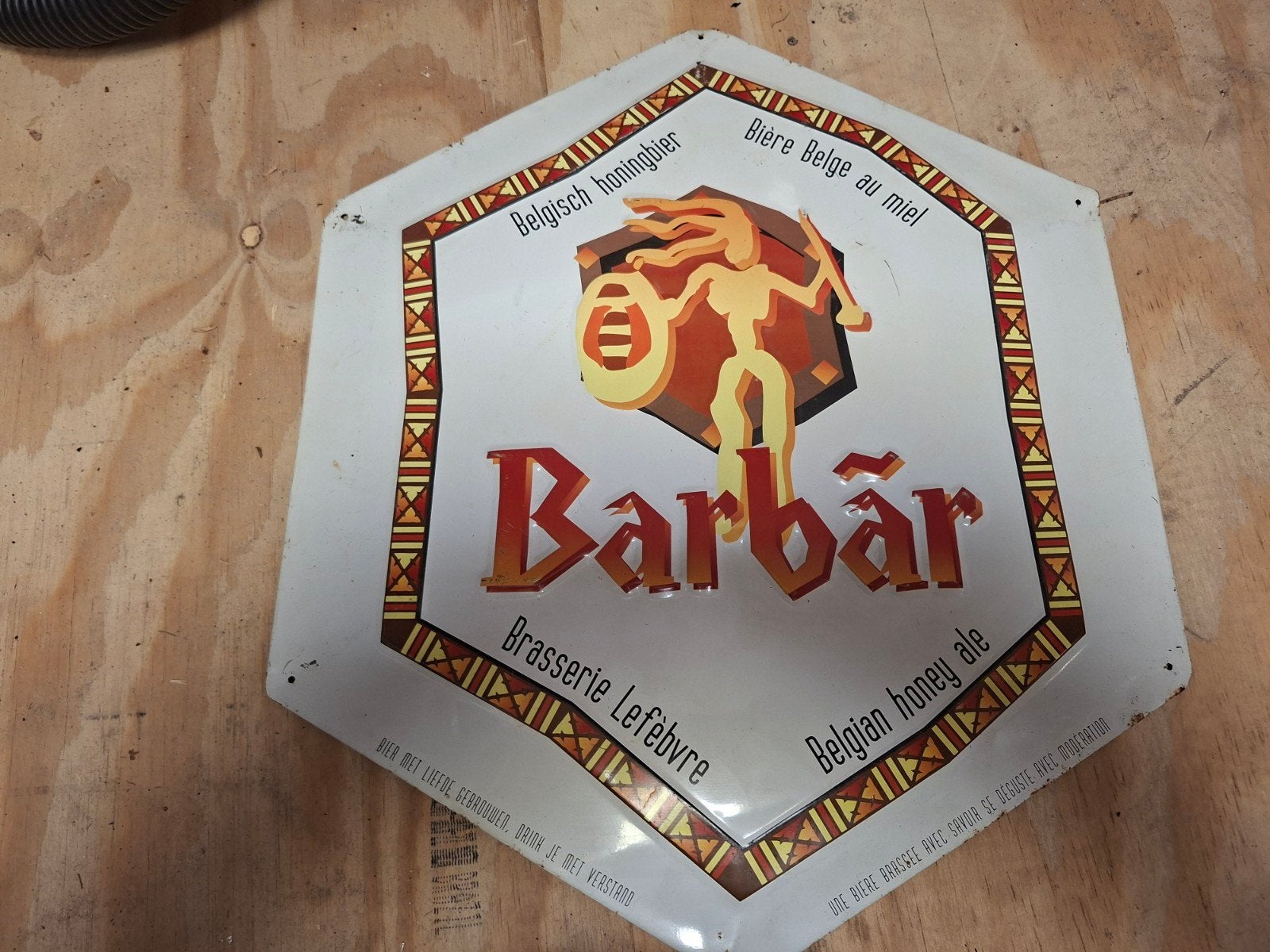Diverse Reclameborden voor de Mancave, Ophalen of Verzenden, Gebruikt, Reclamebord