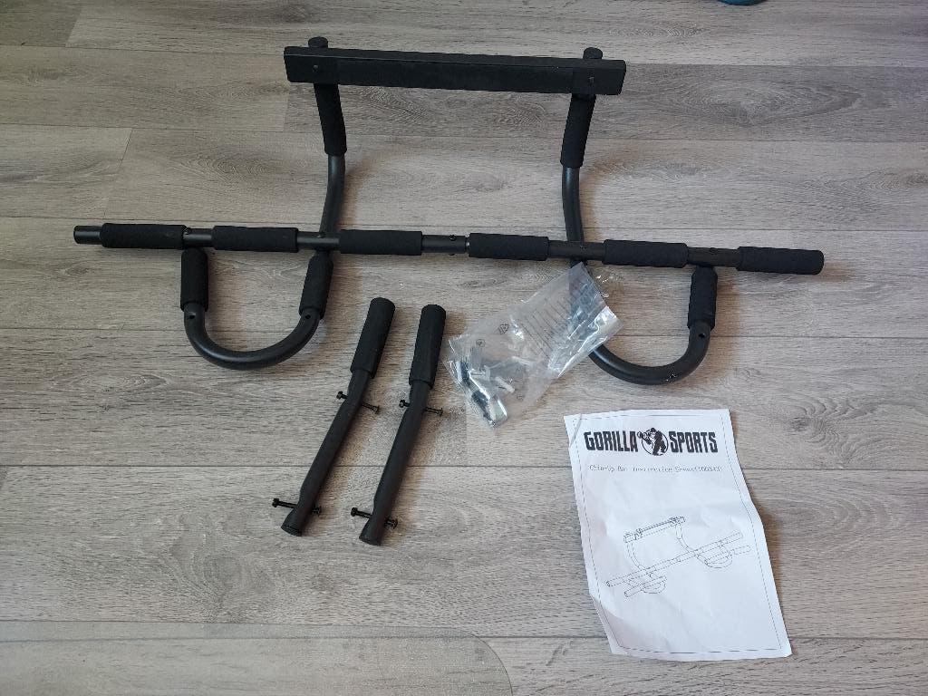 Optrekstang Gorilla Sports tot 150kg - nieuw, Ophalen of Verzenden, Nieuw, Rug, Oprekstang
