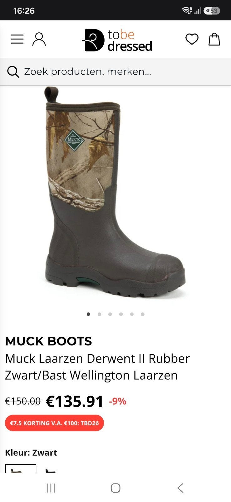 Muck Boots Derwent II Rubber Laarzen - Maat 44,5, Muck Boots, Bruin, Ophalen of Verzenden, Regenlaarzen