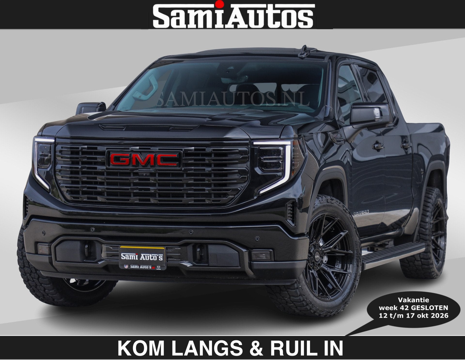 GMC Sierra BLACK OPS | DENALI 6.2 V8 426PK Full Option | €, Automaat, Dealer onderhouden, Met garantie (alle), 426 pk