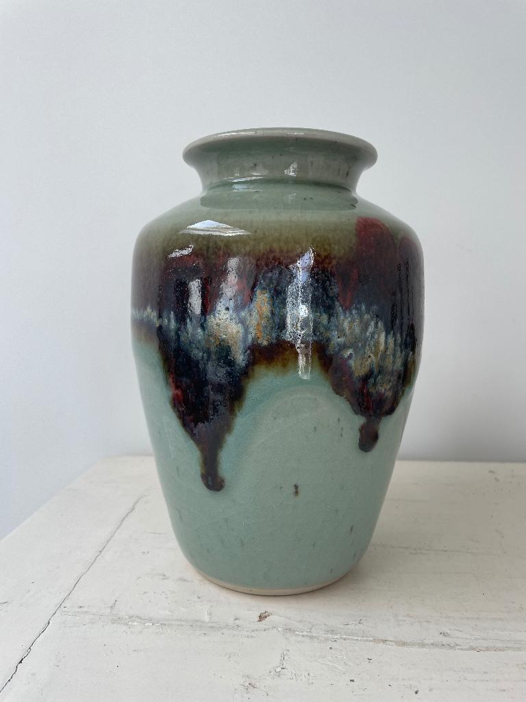 Leo Martens vaas met Tenmoku glazuur, Antiek en Kunst, Antiek | Keramiek en Aardewerk, Ophalen of Verzenden