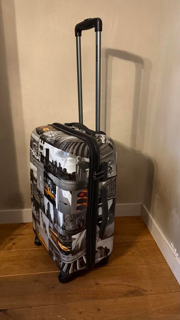 Saxoline Reiskoffer - New York Design, Ophalen, 40 tot 60 cm, Gebruikt, Uitschuifbare handgreep