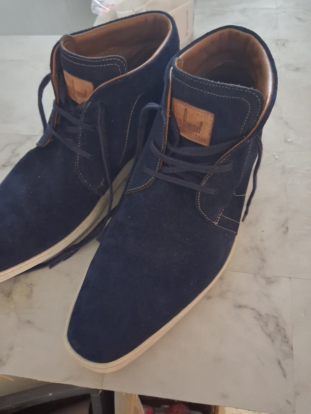 Van Bommel suède veterschoenen - Donkerblauw, Blauw, Ophalen of Verzenden, Zo goed als nieuw, Van Bommel