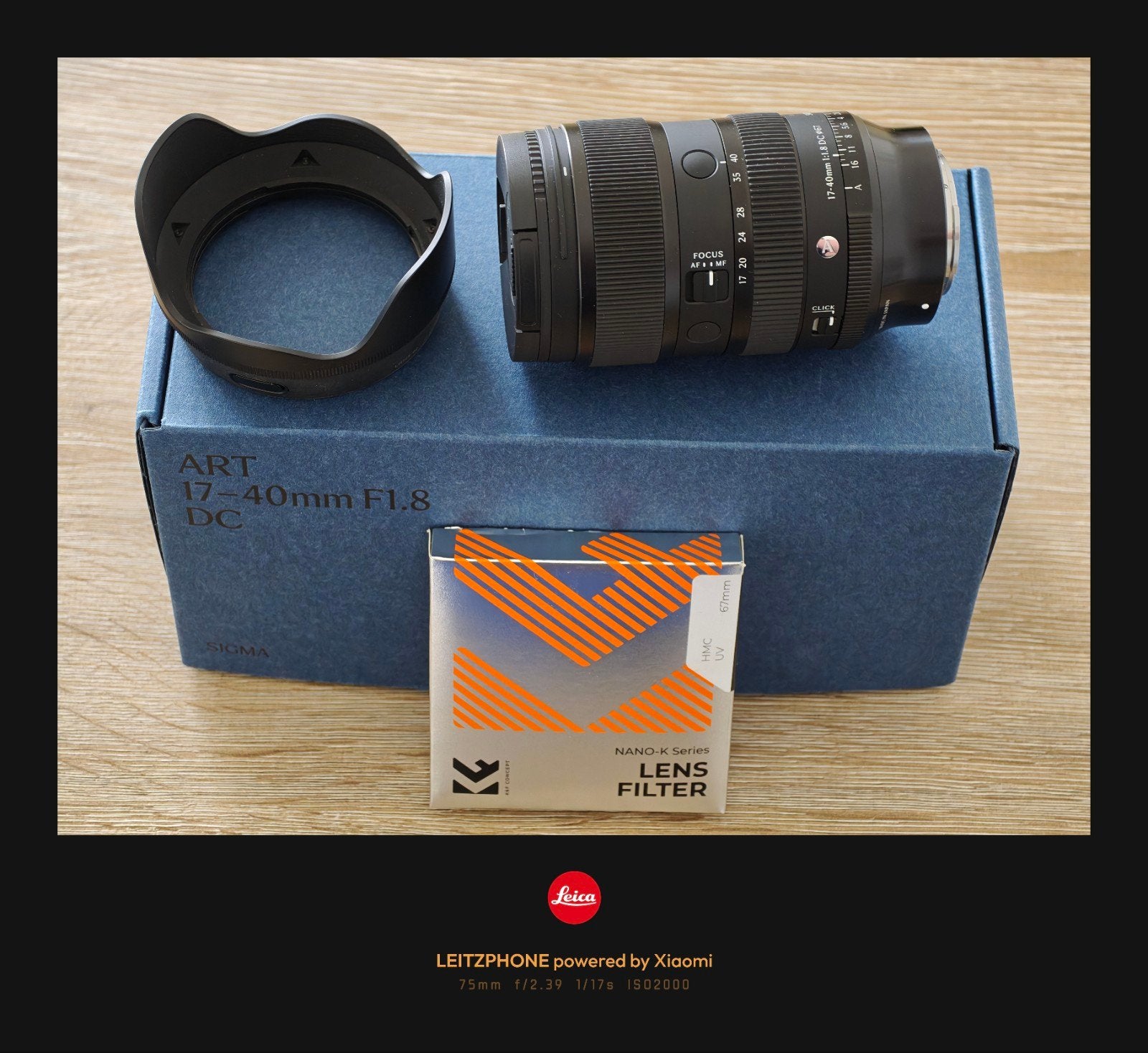 nieuwe SIGMA 17-40MM F 1.8 ART LENS + K&F NANO FILTER, Ophalen of Verzenden, Zo goed als nieuw, Groothoeklens