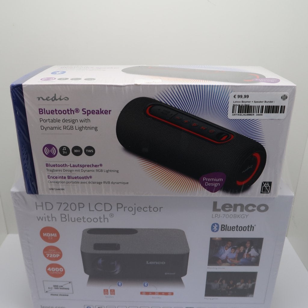 Lenco HD 720P LCD Beamer Bundel | Nieuw in Seal, Flex Ltd., Nieuw, https://flex.com/contact-us, Nobelstraat 10, 5807 GA Oostrum LB, Limburg, Nederland