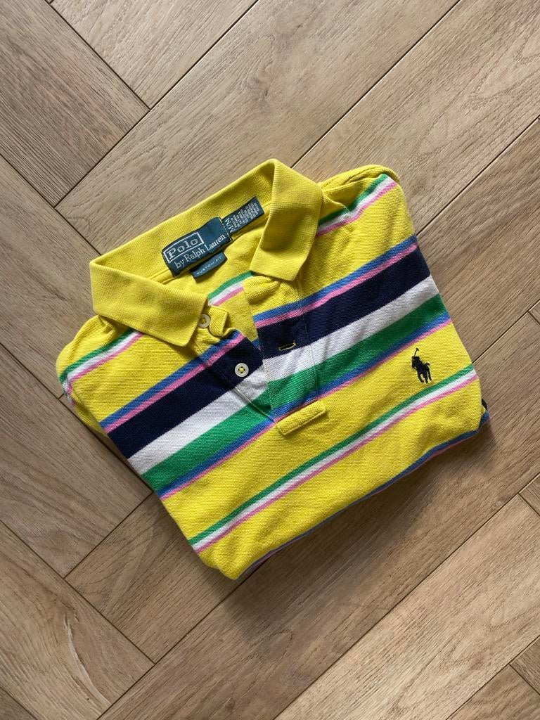Polo Ralph Lauren gestreept poloshirt - Maat M, Ophalen of Verzenden, Nieuw, Maat 48/50 (M), Geel