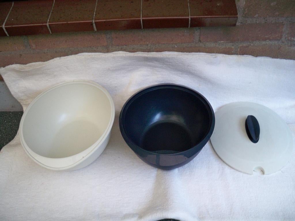 Tupperware Thermo-Duo kom, Huis en Inrichting, Keuken | Tupperware, Ophalen, Zo goed als nieuw, Crème, Bak of Kom