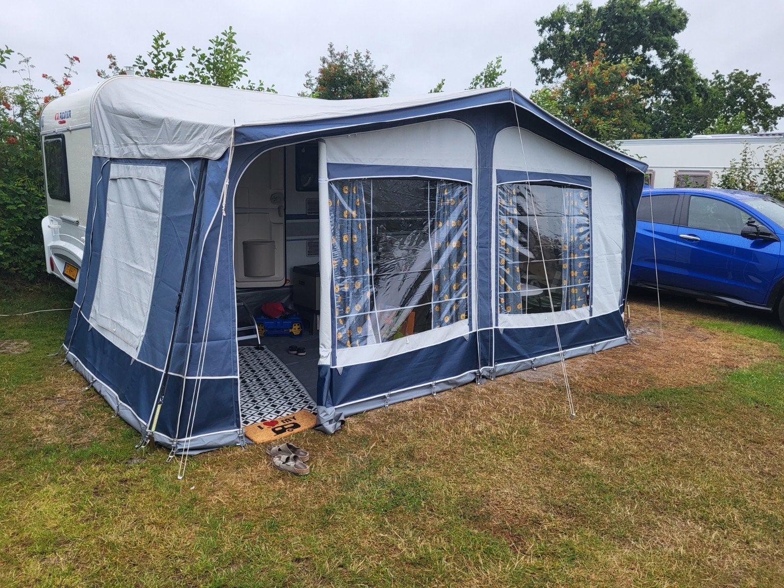 Dorema Madeira Voortent Maat 11 met gasFiber Stokken, Ophalen, Gebruikt, PVC, Dorema