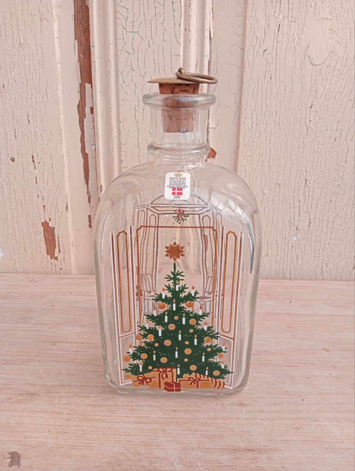 Holmegaard Kerstfles 1983 - Vintage Deense Glaskunst, Ophalen of Verzenden
