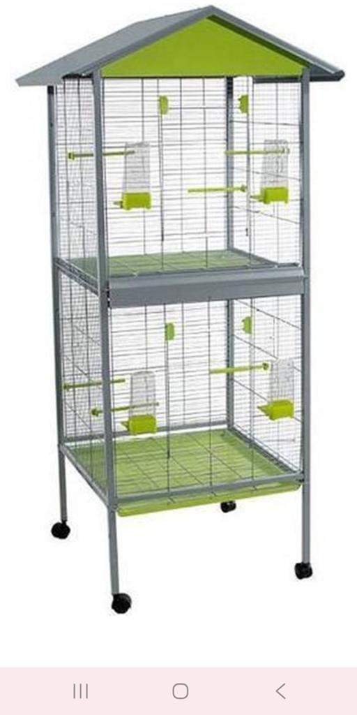 Voltrega Voliére 446 grijs/groen, Ophalen, Zo goed als nieuw, Metaal, Vogelkooi