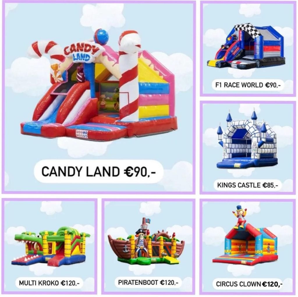 Springkussen huren verhuur feest kinderen luchtkasteel, Ophalen, Zo goed als nieuw, Verjaardag