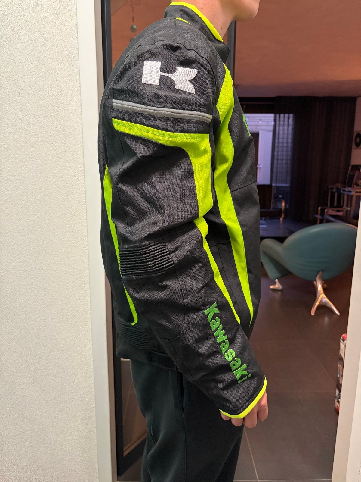Kawasaki Motorjas Textiel Zwart/Neon Geel - Maat XXXL, Motoren, Kleding | Motorkleding, Ophalen of Verzenden, Nieuw zonder kaartje