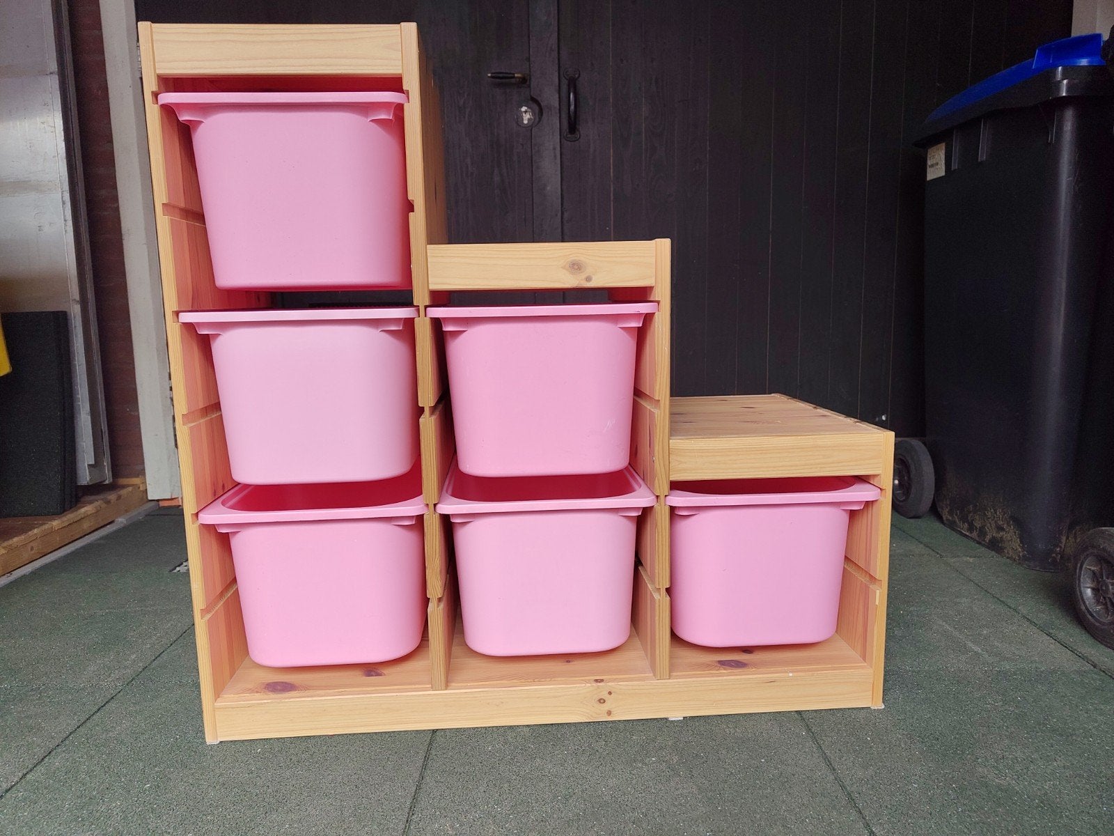 Ikea Trofast kast met roze bakken, Ophalen, Gebruikt, 5 laden of meer, 50 tot 100 cm