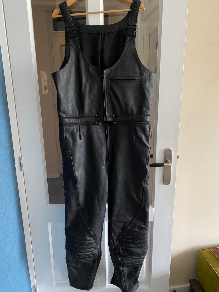 Leren motorbroek met (afrits) top maat 58, Motoren, Ophalen of Verzenden, Tweedehands, Heren, Broek | leer