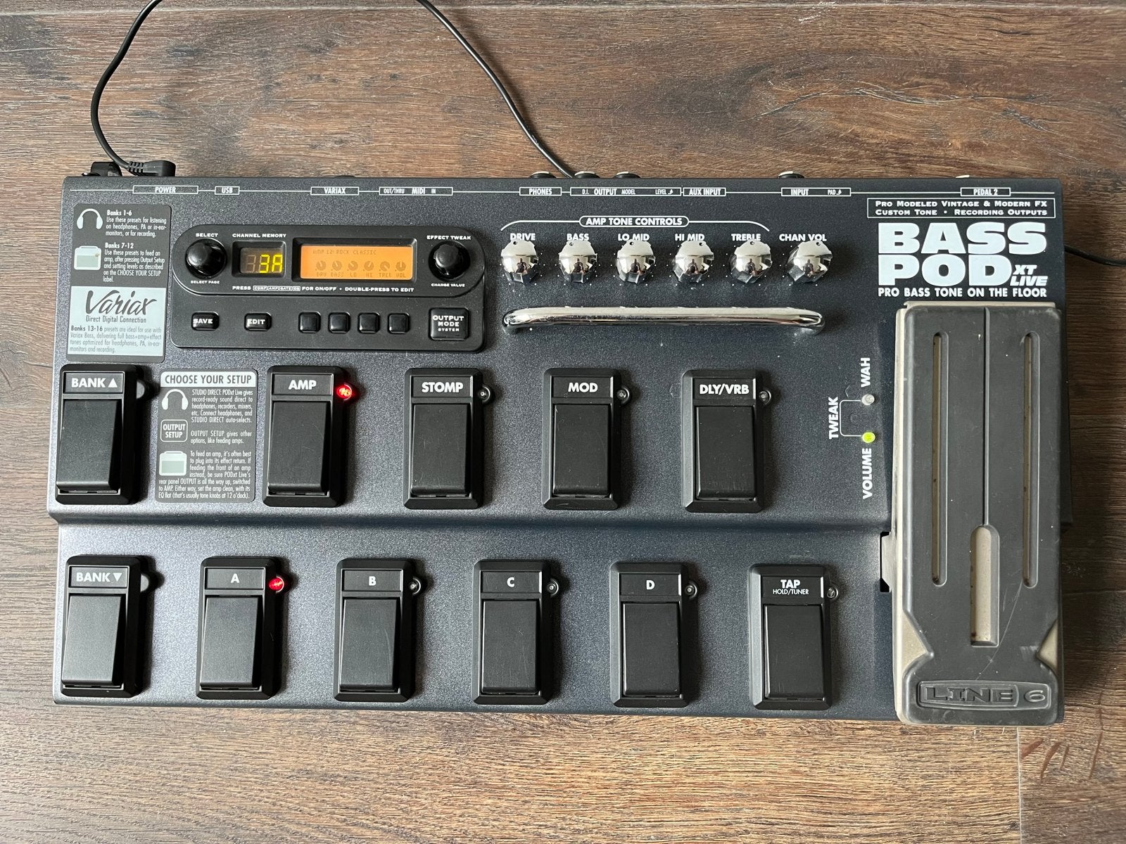 Line 6 Bass POD XT Live Multi-effect Baspedaal, Muziek en Instrumenten, Effecten, Ophalen, Gebruikt, Multi-effect