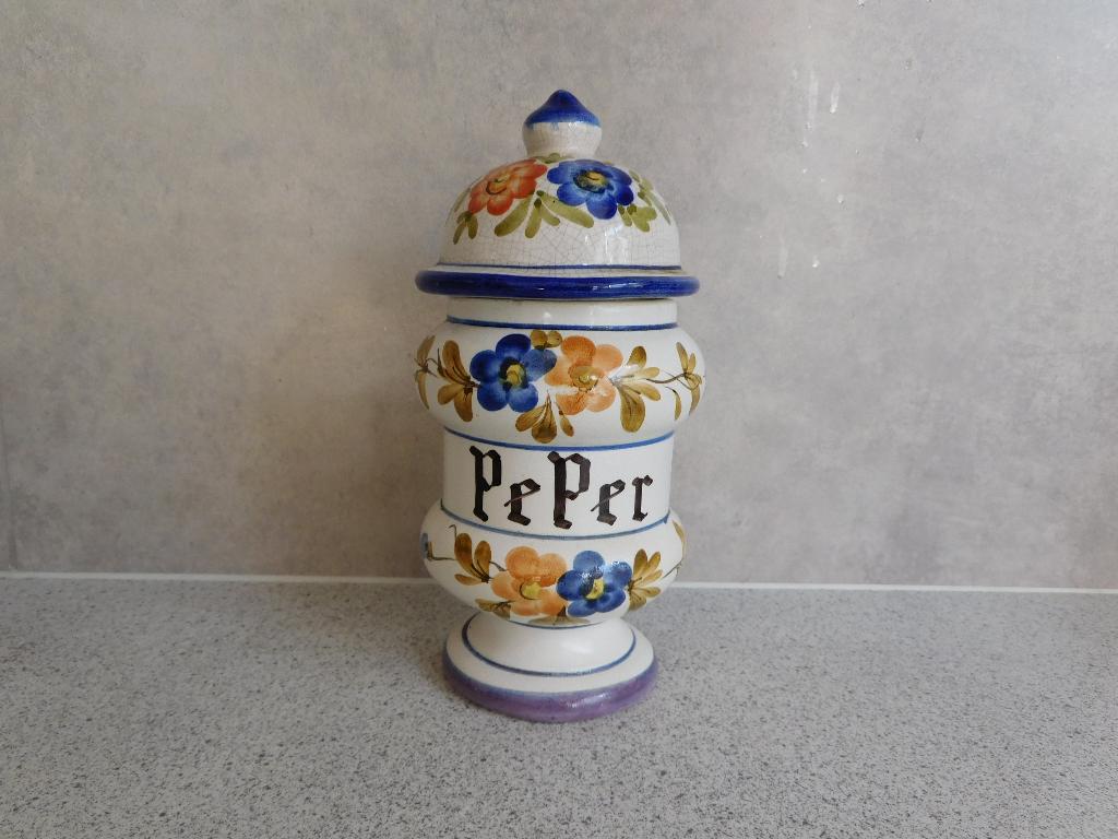 Voorraadpot 19 cm. Peper Craquelé Aardewerk, Antiek en Kunst, Antiek | Keramiek en Aardewerk, Ophalen of Verzenden