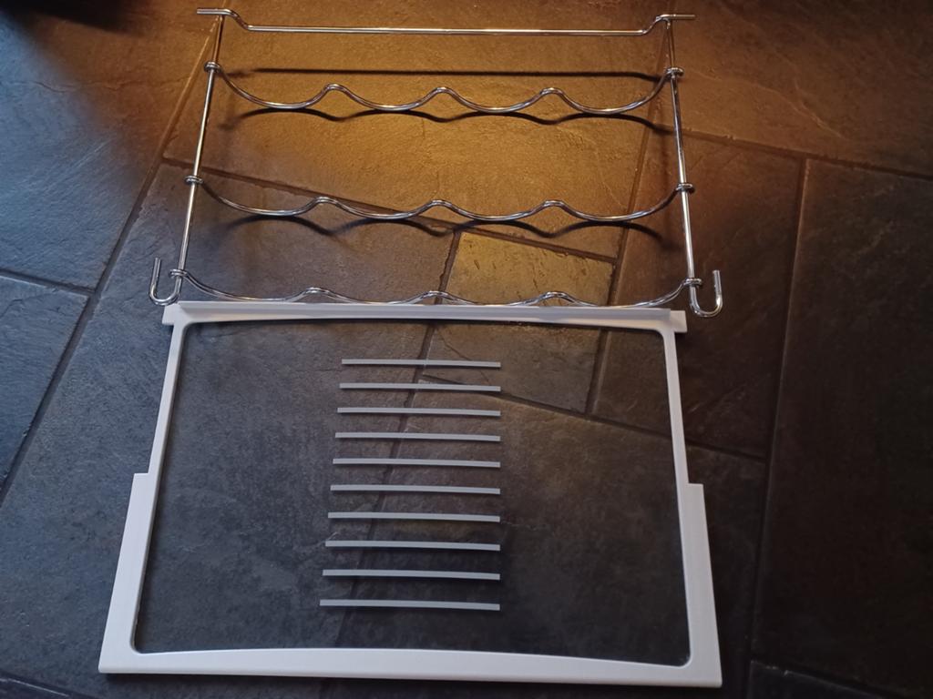 Flessenrek en 1 glazenplaat voor koelkast, Zonder vriesvak, Minder dan 85 cm, Ophalen of Verzenden, Minder dan 75 liter