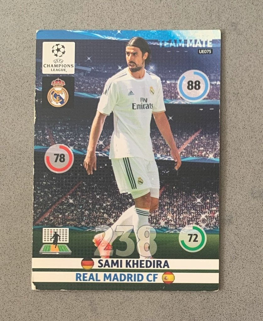 Panini ADRENALYN EURO 2014 SAMI KHEDIRA Real Madrid, Ophalen of Verzenden, Gebruikt, Buitenlandse clubs, Poster, Plaatje of Sticker