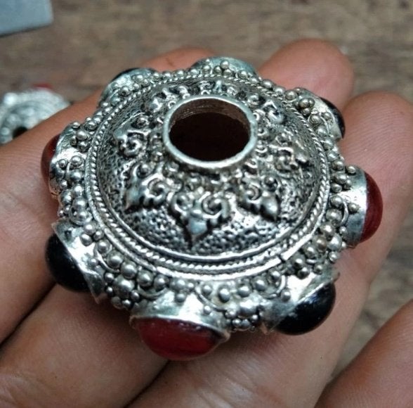 Elegante Angkup/Selut: Ambacht voor uw Bali Keris SBA01, Zilver, Handgemaakt, Sieraad, Ophalen of Verzenden
