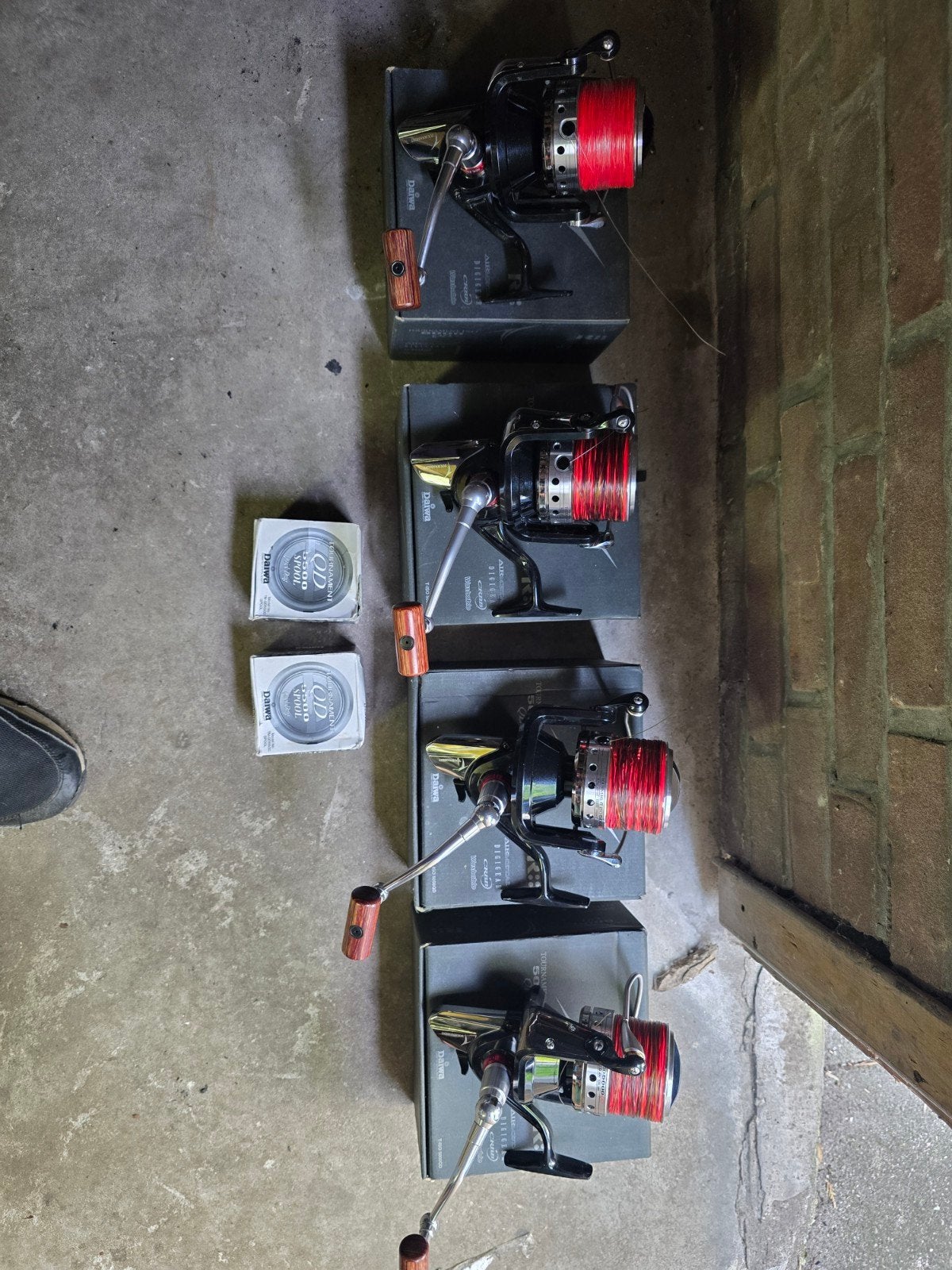 4 x Daiwa Tournament ISO QD Molens - Zeer Netjes, Ophalen of Verzenden, Zo goed als nieuw, Molen