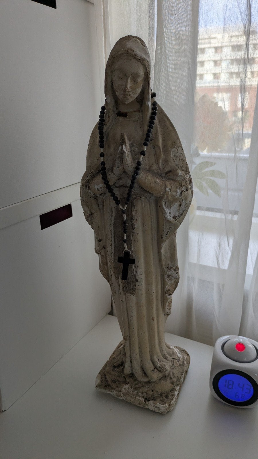 zeer oud Mariabeeld, gips, religieus, Antiek en Kunst, Ophalen