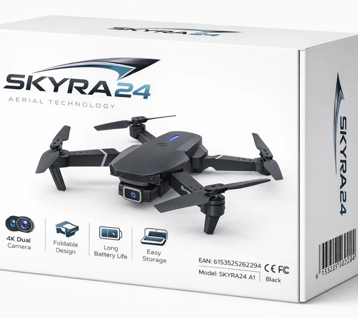 Skyra24 4K HD Dual Camera Drone - Nieuw in doos, Ophalen of Verzenden, Nieuw, Professionele drone, Topkwaliteit