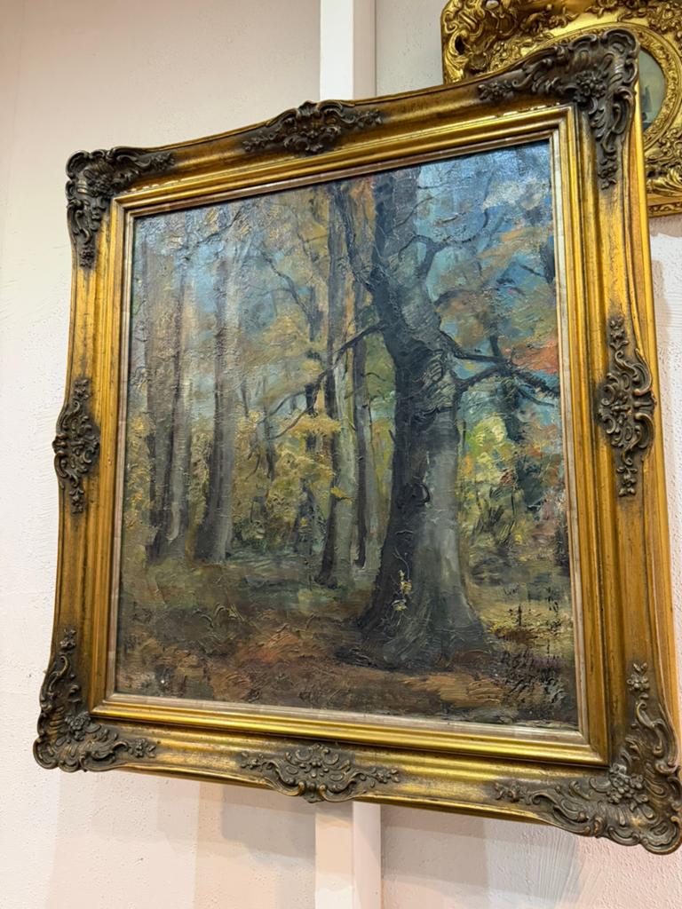 Prachtige olieverf schilderij antiek Duitse school, Antiek en Kunst, Ophalen of Verzenden