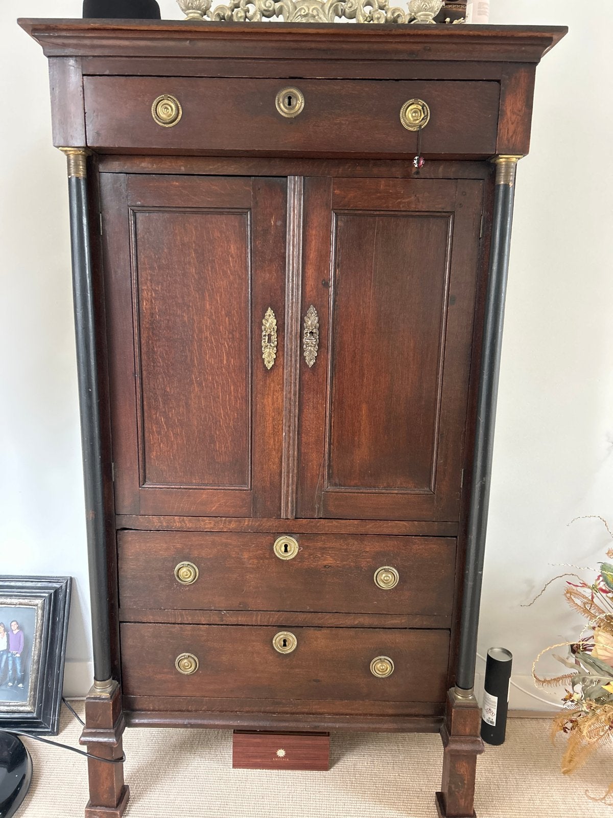 Antieke Empire Luierkast / Commode - Origineel Beslag, Ophalen