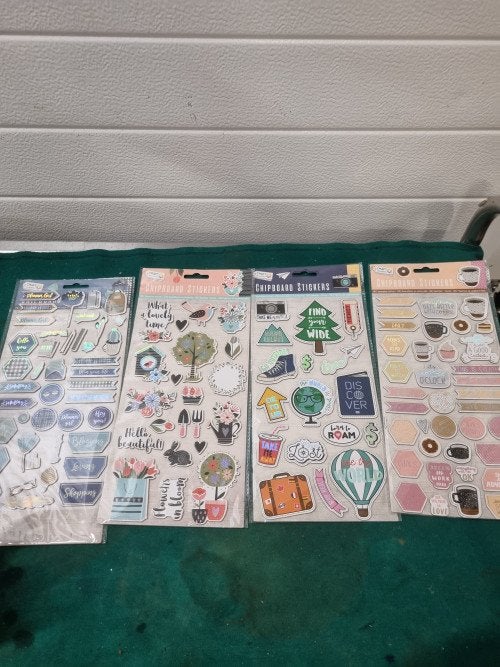 clipboard stickers vier vellen verschillende, Ophalen of Verzenden, 'T Olde Gre-j, Info@toldegrej.nl, Endepoelstraat 20f Didam