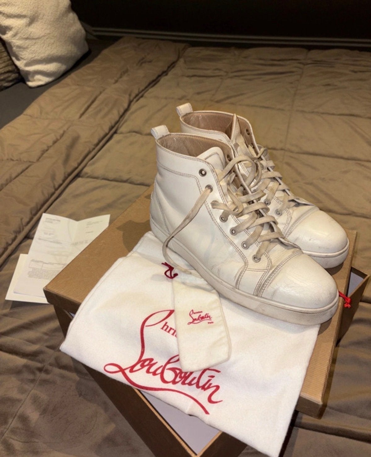 Christian Louboutin Sneakers Heren Maat 43 - Gedragen, Ophalen of Verzenden, Gedragen, Sneakers of Gympen