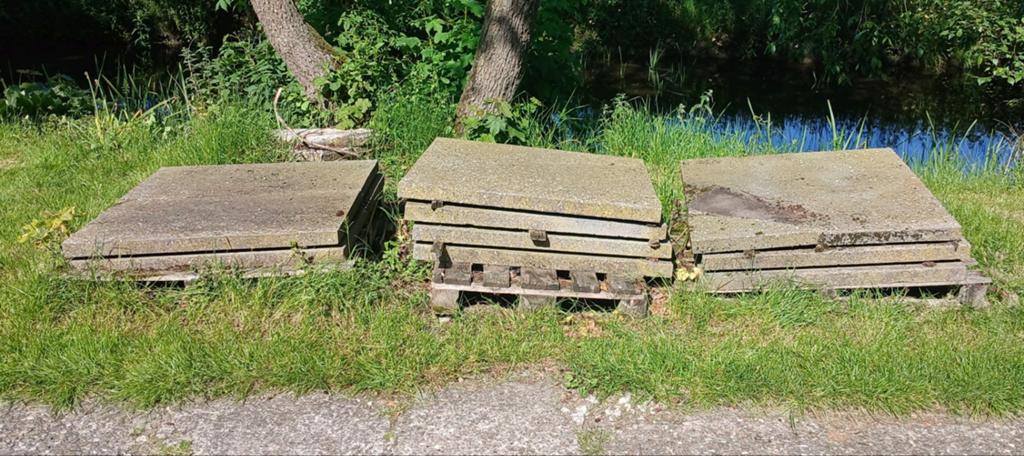 Gebruikte terrastegels 100x100x5,5 cm, Ophalen, Gebruikt, 5 tot 10 m², Beton