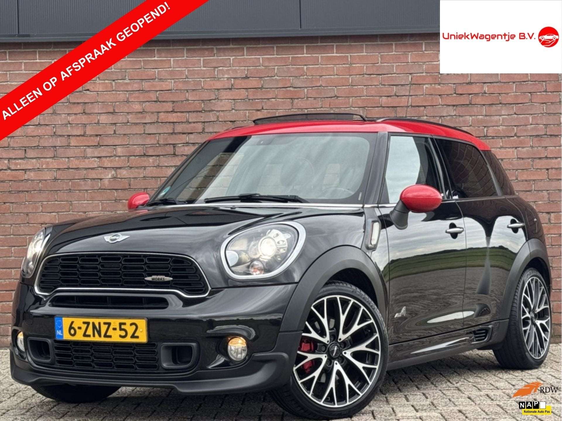 MINI Countryman 1.6 John Cooper Works ALL4 CHILI! (bj 2013), Auto's, Euro 5, Gebruikt, Zwart, Zwart