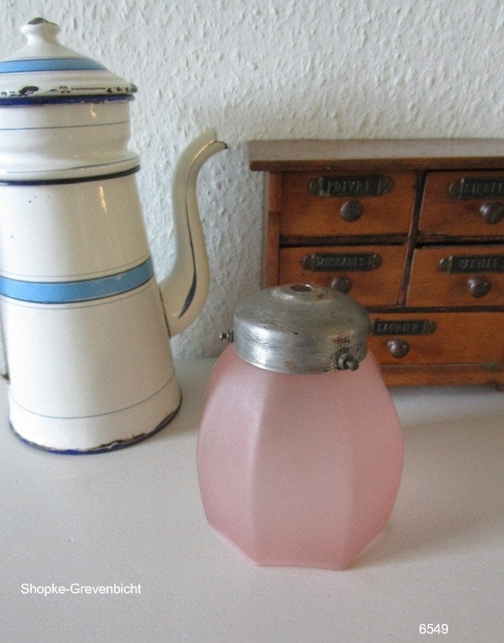 Vintage roze glazen lampenkapje, Antiek en Kunst, Ophalen of Verzenden