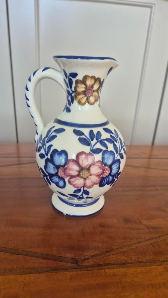 Vintage Bloemen Kan - Handgeschilderd Keramiek, Antiek en Kunst, Ophalen