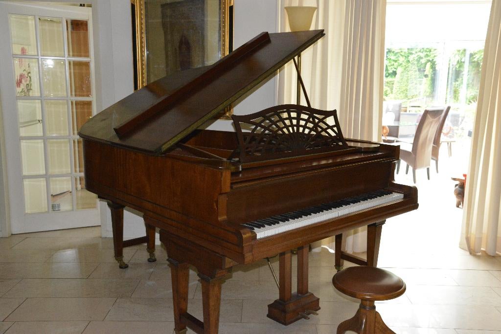 Vleugel Weber Londen 1921, Muziek en Instrumenten, Piano's, Ophalen, Gebruikt, Bruin, Vleugel
