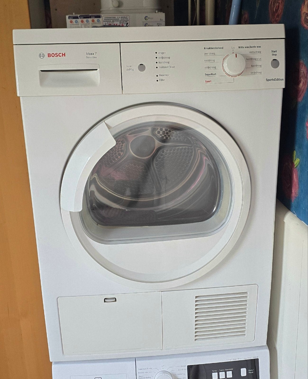 Bosch Maxx 7 Sensitive Wasdroger - SportsEdition, Ophalen, 6 tot 8 kg, Gebruikt, Voorlader