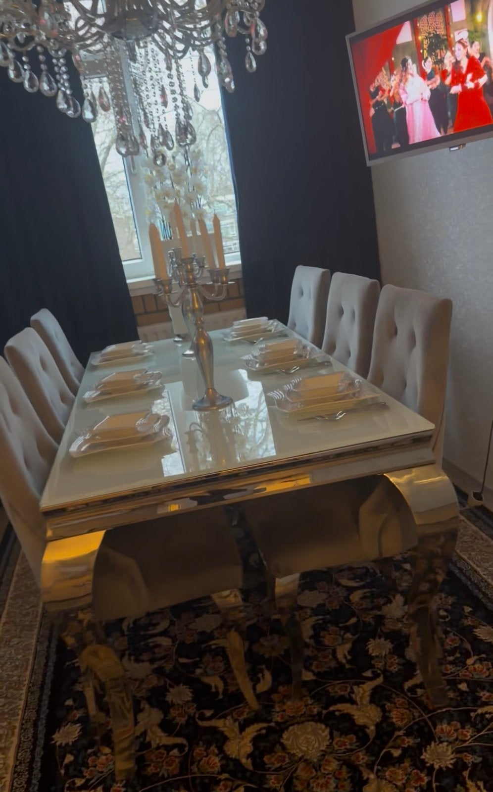 Eettafel met salontafel en dressoir, Ophalen of Verzenden, Zo goed als nieuw