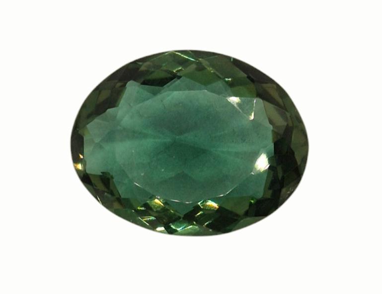 Facet geslepen Prasioliet ( groene Amethist )  34.50 ct, Ophalen of Verzenden, Nieuw