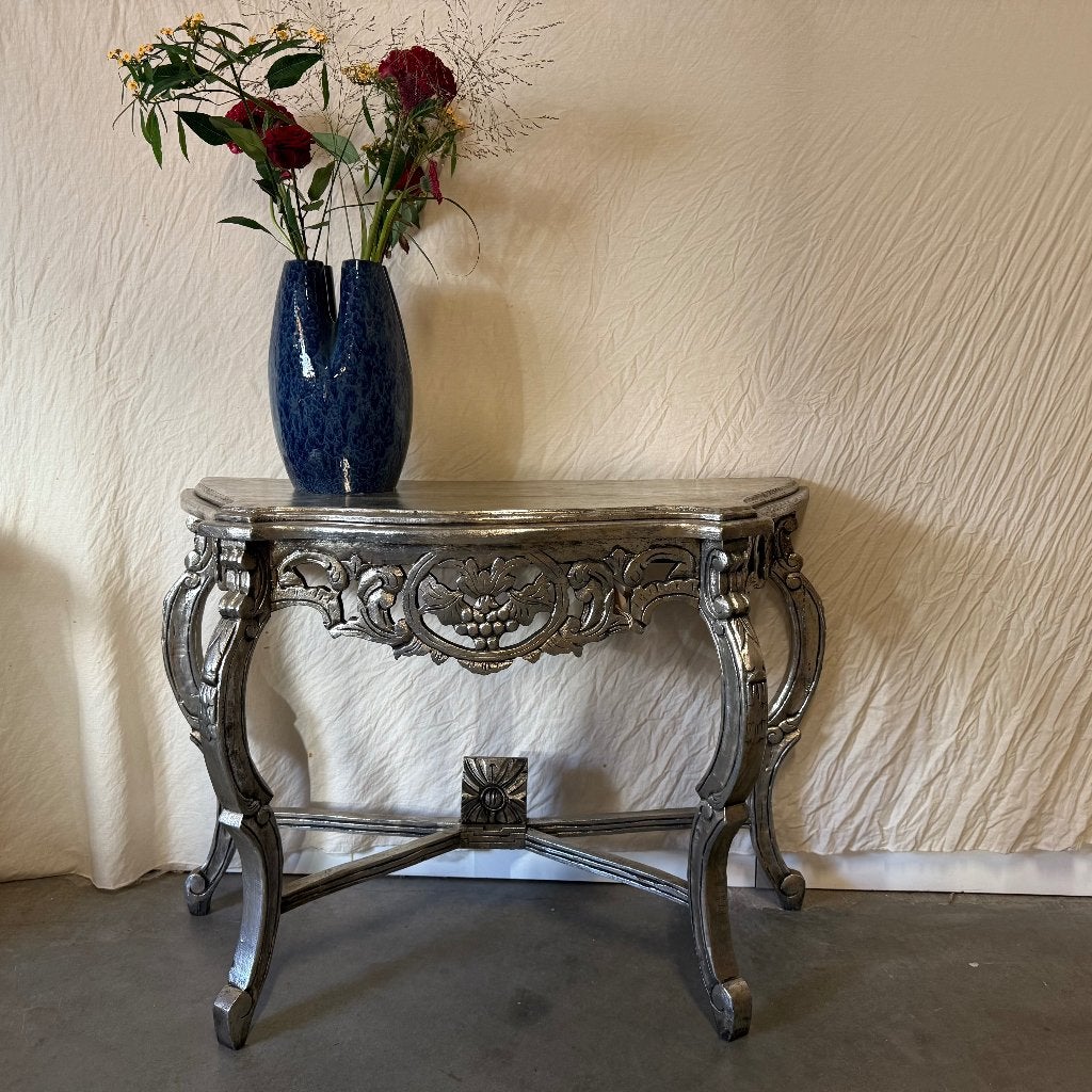 brocante sidetable 109 x 42 cm - zilver - Gratis bezorgd, Huis en Inrichting, TTM Wonen, Meubels – (Perzische) Tapijten en Woonaccessoires