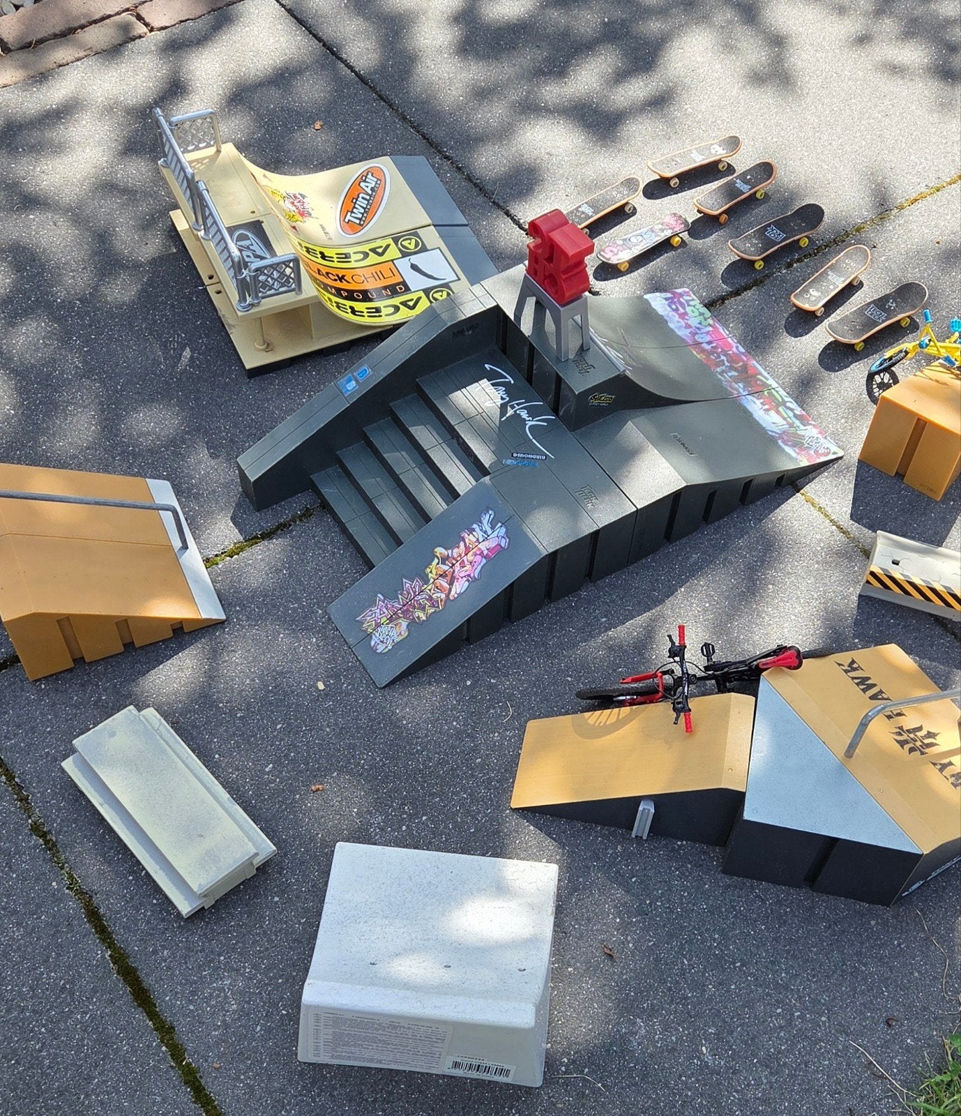 Grote set Tech Deck skatepark en fingerboards, Ophalen of Verzenden, Gebruikt, Jongen of Meisje