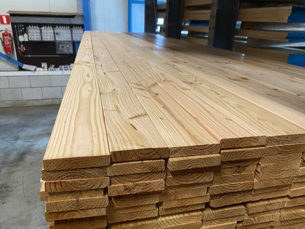 18x90 mm douglas geschaafde kanten ronde kanten., Doe-het-zelf en Verbouw, Hout en Planken, Nieuw