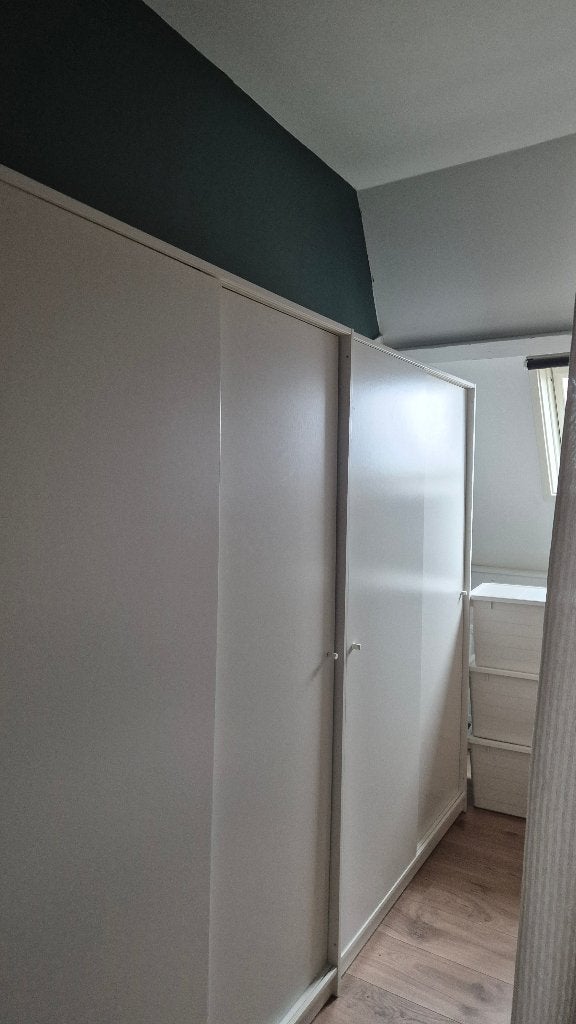 Witte kledingkasten met schuifdeuren - KLEPPSTAD (IKEA), Ophalen, Met deur(en), Gebruikt, 100 tot 150 cm