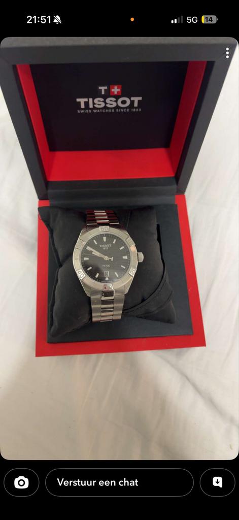 Tissot PR100 Herenhorloge - Zo goed als nieuw, Overige merken, Staal, Polshorloge, Ophalen of Verzenden
