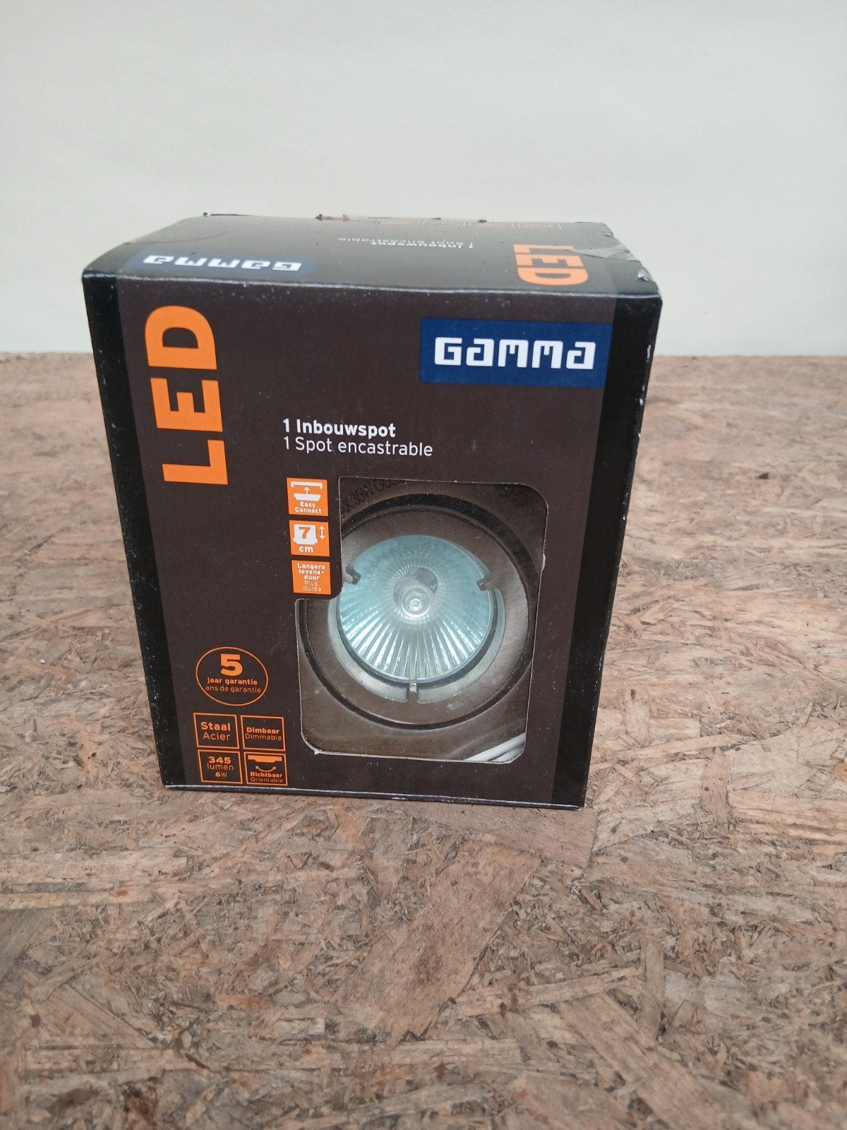 Gamma LED Inbouwspot - Dimbaar, 345 lumen, 3000K, Huis en Inrichting, Lampen | Overige, Metaal, Overige merken, GAMMA, Postbus 100, 3830 AC Leusden (NL)